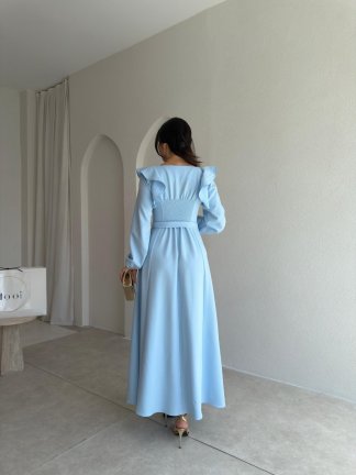 FAURA Maxi Elbise 6954 - Bebe Mavisi - 3