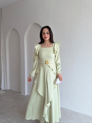 FAURA Maxi Elbise 6954 - Yeşil - 2