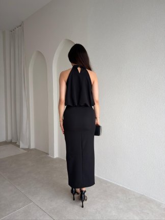 FAYOL Midi Elbise 7899 - Siyah - 3