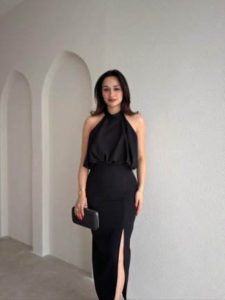 FAYOL Midi Elbise 7899 - Siyah - 2