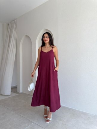 FAYRE Midi Elbise 3758 - Bordo 
