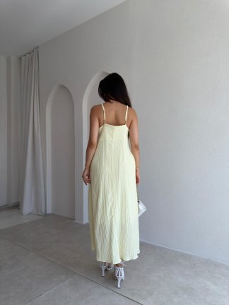 FAYRE Midi Elbise 3758 - Sarı - 3