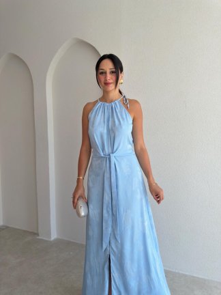 FEİNE Maxi Elbise 7420 - Bebe Mavisi - 2