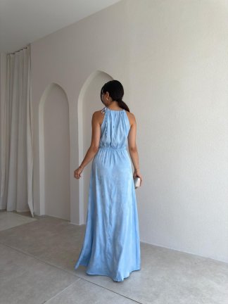 FEİNE Maxi Elbise 7420 - Bebe Mavisi - 3