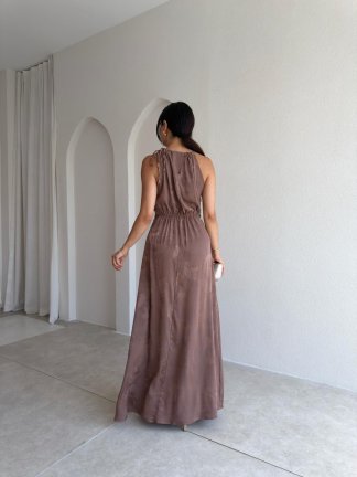 FEİNE Maxi Elbise 7420 - Kahverengi - 3