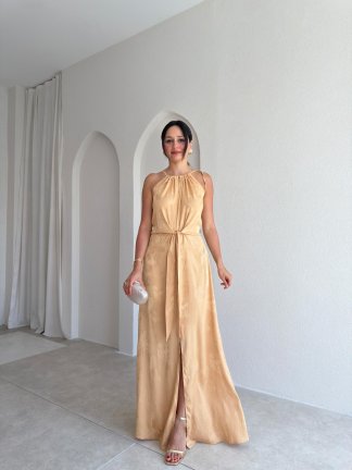 FEİNE Maxi Elbise 7420 - Gold 