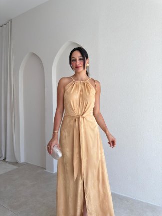 FEİNE Maxi Elbise 7420 - Gold - 2