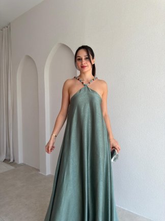 FELİX Maxi Elbise 7722 - Mint - 2