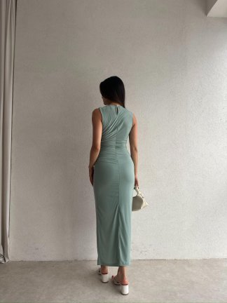 FELLER Maxi Elbise 5074 - Yeşil - 3