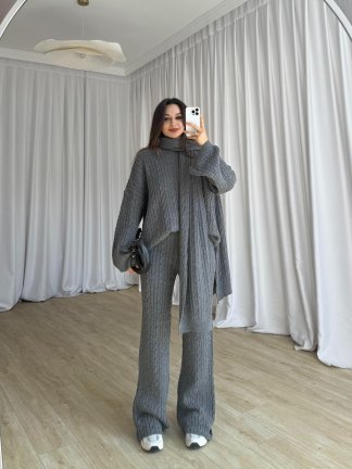FEMME Takım 8443 - Gri - 3