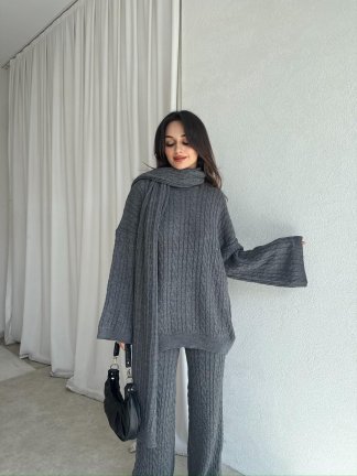 FEMME Takım 8443 - Gri - 4