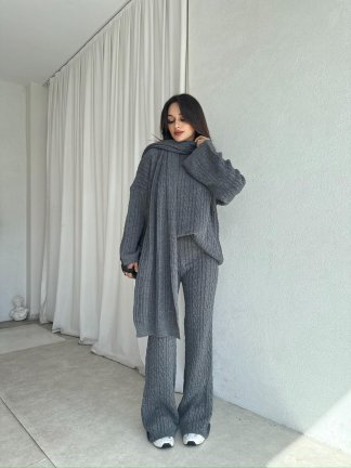 FEMME Takım 8443 - Gri - 2