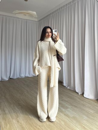 FEMME Takım 8443 - Krem - 4