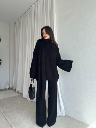 FEMME Takım 8443 - Siyah - 4