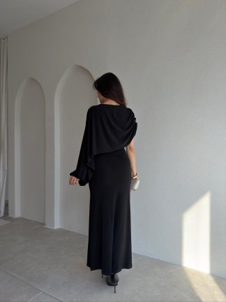 FENGEL Midi Elbise 2889 - Siyah - 3