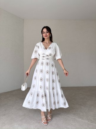 FENTON Maxi Elbise 8129 - Kahverengi - 2