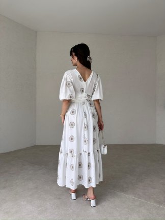 FENTON Maxi Elbise 8129 - Kahverengi - 3