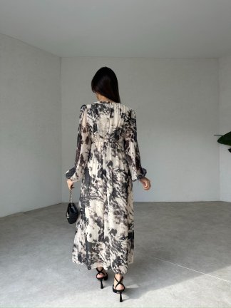 FERGUSON Maxi Elbise 0013 - Krem - 2