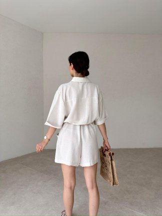 FİGURİNO Şortlu Tulum 9832 - Taş - 4