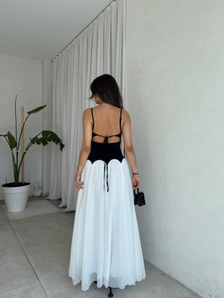 FLORA Elbise 8458 - Beyaz - 3