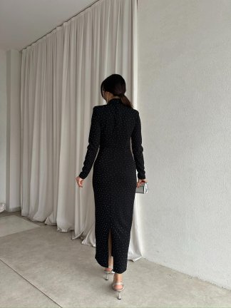 FLORİSA Elbise 2586 - Siyah - 4