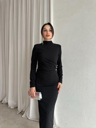 FLORİSA Elbise 2586 - Siyah - 3