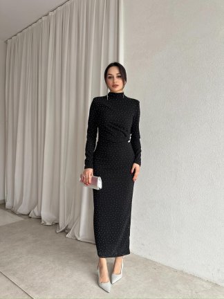 FLORİSA Elbise 2586 - Siyah - 2