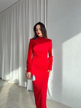 FLORİSA Elbise 2586 - Kırmızı - 2