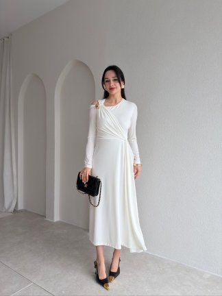 FLOYD Midi Elbise 8965 - Beyaz - 2