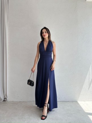 FOGGİE Maxi Elbise 3895 - Lacivert - 2