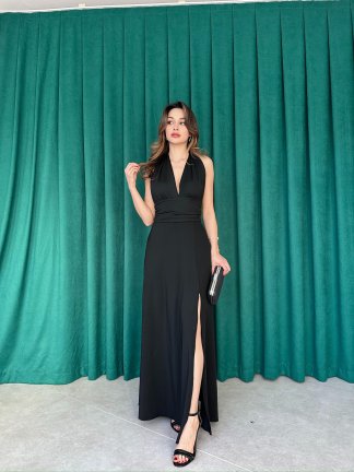 FOGGİE Maxi Elbise 3895 - Siyah - 5