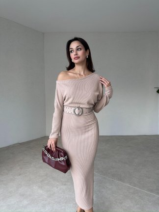 FORİSA Midi Elbise 5898 - Krem - 1
