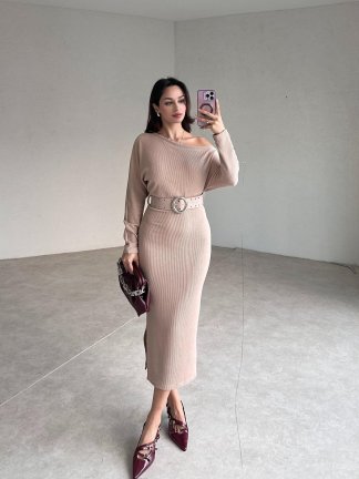 FORİSA Midi Elbise 5898 - Krem - 2