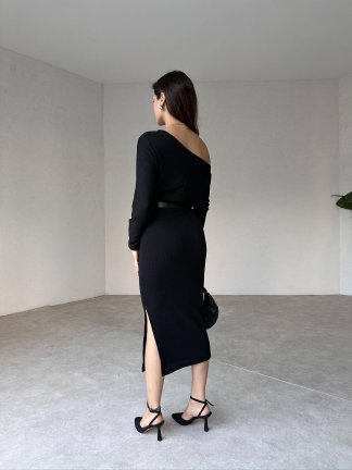 FORİSA Midi Elbise 5898 - Siyah - 3