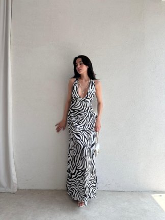 FORSHAW Maxi Elbise 4906 - Siyah - 3