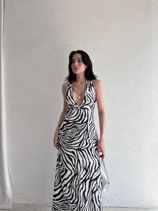 FORSHAW Maxi Elbise 4906 - Siyah 