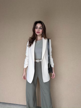 FORTUNA Ceket 3025 - Krem - 1