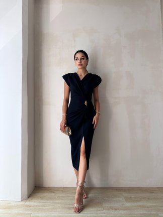 FOSTER Midi Elbise 8275 - Lacivert - 2