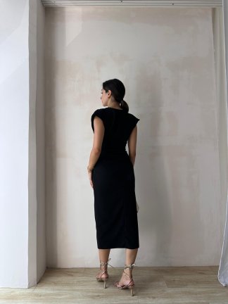 FOSTER Midi Elbise 8275 - Siyah - 3