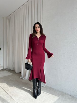 FOWLER Elbise 1422 - Bordo 