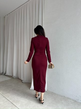 FOWLER Elbise 1422 - Bordo - 2