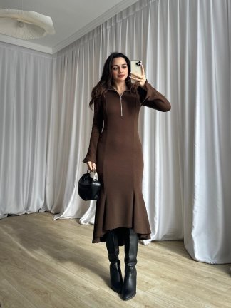 FOWLER Elbise 1422 - Kahverengi - 2