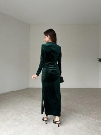 FREP Maxi Elbise 2027 - Zümrüt Yeşili - 4