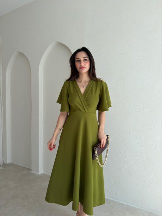 FRESH Midi Elbise 8984 - Yağ Yeşili - 2
