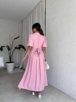 FRİDA Midi Elbise 7863 - Pembe - 3