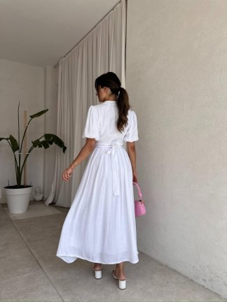 FRİDA Midi Elbise 7863 - Beyaz - 3