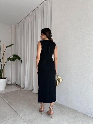 FRODO Midi Elbise 8039 - Siyah - 3