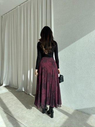 GAİA Etek 1056 - Bordo - 4