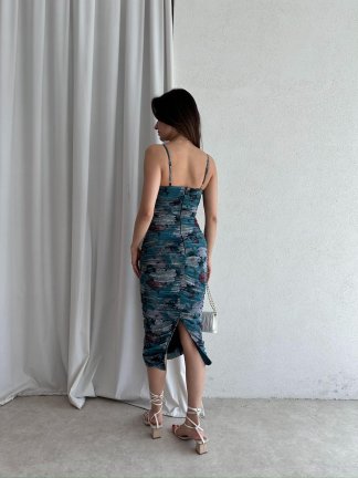 GALAXY Midi Elbise 5067 - Yeşil - 3