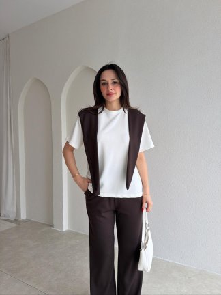  GALİA Bağlama Detaylı Takım 9277 - Acı Kahve - 2